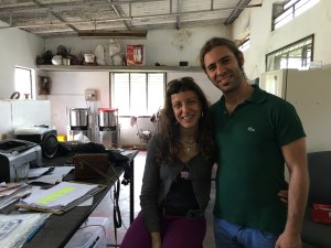Angelika and David in their chocolate workshop